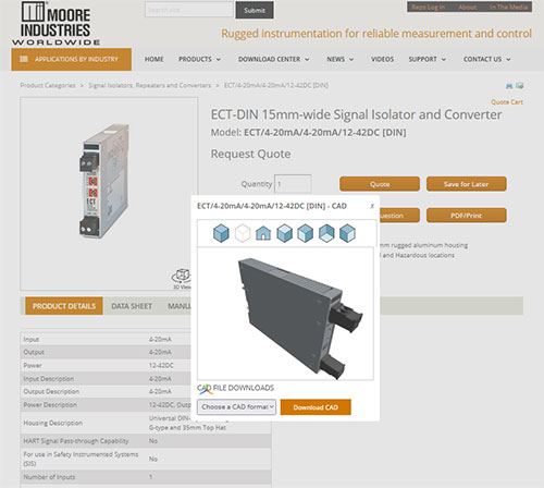 Website 3D CAD Model Screen Capture