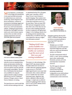 Making HART data available over Ethernet Infrastructures