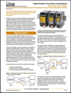 New White Paper on Signal Isolators, Converters &amp; Interfaces