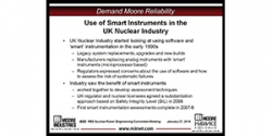 Smart Instruments in UK Nuclear Industry at IEEE NPEC